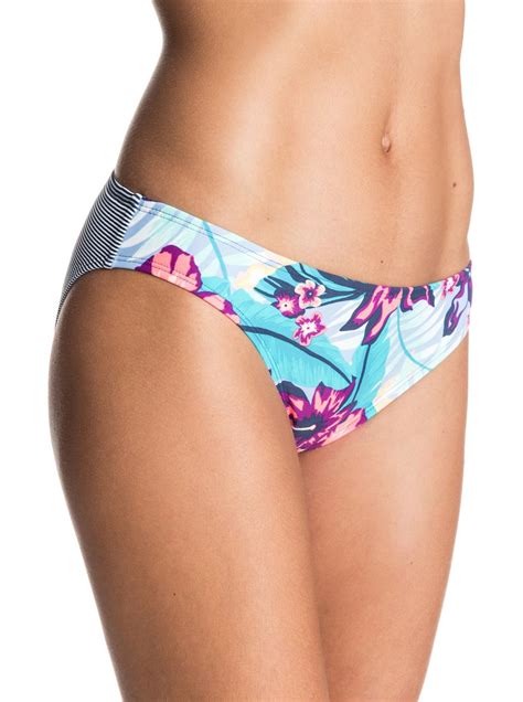 Roxy Women S Line It Up S Bikini Bottom Norfolk Tropical Diamond