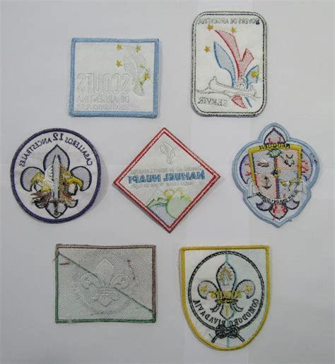 Argentina Colección De 7 Parches Bordados A Mano Originales Boy Scouts