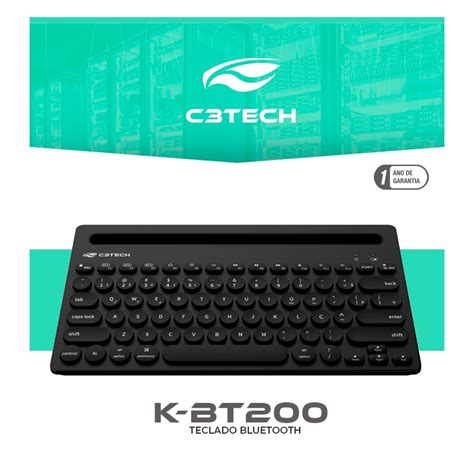 TECLADO C3TECH BLUETOOTH MULTI DRIVE MOD K BT200BK EDonato