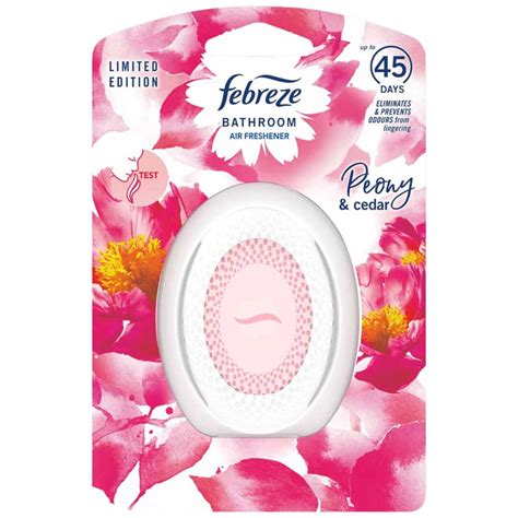 Febreze Bathroom Air Freshener Peony And Cedar 75ml Branded Household