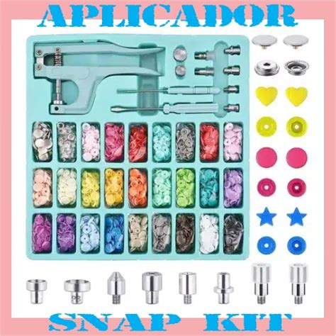 Aplicador Presi N Boton Broches Kit De Manualidades Peru