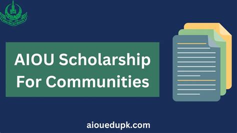 Aiou Scholarship For Communities Scheme Aiou Allama Iqbal Open