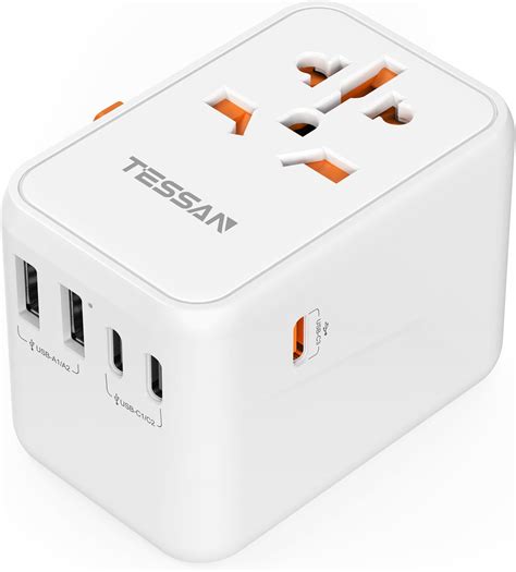 Tessan Reiseadapter Weltweit Usb C W Gan Travel Adapter