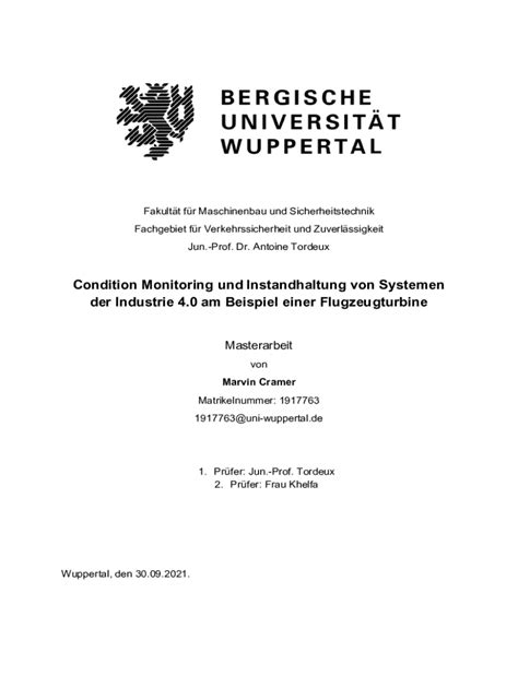 Ausfüllbar Online Condition Monitoring und Instandhaltung von Systemen