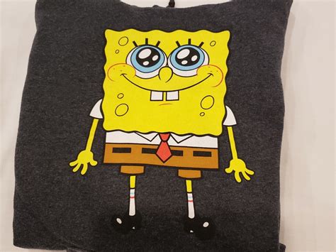 SpongeBob SquarePants Hoodie CHARCOAL Nickelodeon 202… - Gem