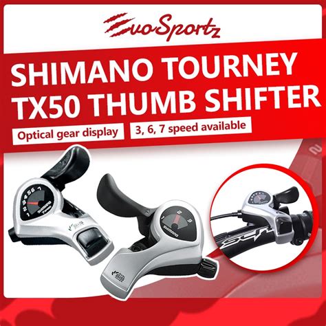 Shimano Tourney SL TX50 Thumb Shifter Bicycle Gear Shifter Shopee