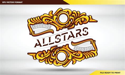 all star logo design, illustration 42680851 Vector Art at Vecteezy