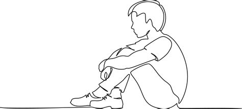 Cartoon frustrated man sitting on small empty Vector Image