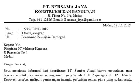 Contoh Surat Permintaan Penawaran Disertai Definisi Dan Formatnya