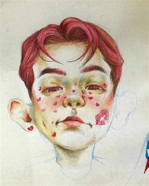 Lover boy ️💘#illustration #colorpencil #characterdesign #boy #art # ...