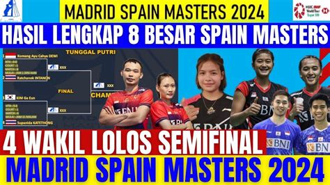 Hasil Lengkap 8 Besar Jadwal SEMIFINAL Trlengkap MADRID SPAIN MASTERS