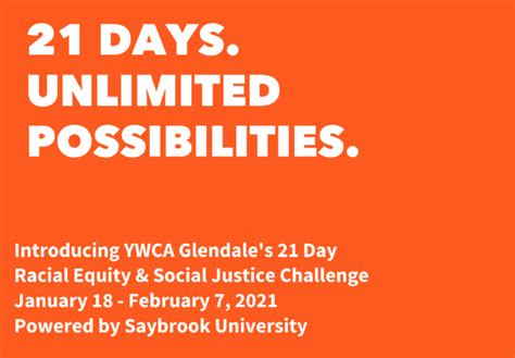 21 Day Racial Equity And Social Justice Challenge Ywca Glendale California