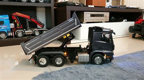 Rc Truck 114 Tamiya Arocs 3348 Dump Truck With Hydraulic System Youtube