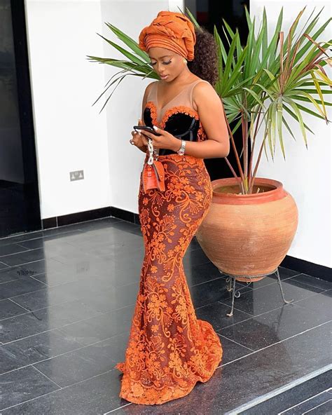 Nigerian Lace Styles Dress Aso Ebi Lace Styles African Party Dresses