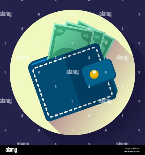 Vector Wallet And Money Icon Stock Vector Image And Art Alamy