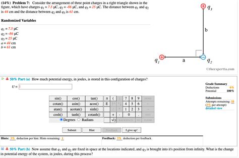 Solved Consider The Arrangement Of Three Point Charges In A Chegg