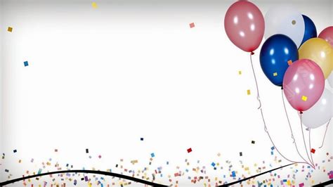 Celebration Balloon Border Powerpoint Background For Free Download