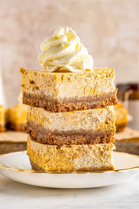 Pumpkin Cheesecake Bars Julies Eats And Treats