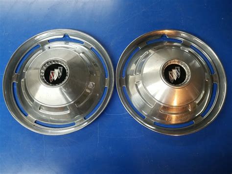 Set Of 2 Vintage 1961 1962 Buick Skylark Special Hubcaps Wheel Covers