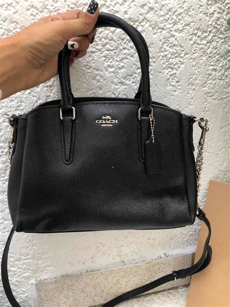 Bolsa Coach 100 Original Piel Tote Negra Grande 3 299 00 En