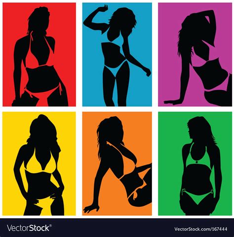 Women In Bikini Royalty Free Vector Image VectorStock