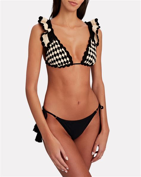 Zimmermann Anneke Crocheted Triangle Bikini Set INTERMIX