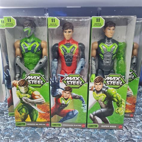 Max Steel Boneco Novo - Boneco Max Steel 30cm com Acessório Original Mattel com 11 Pontos de ...