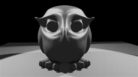 3d Model Cute Sculpted Owl Vr Ar Low Poly Cgtrader