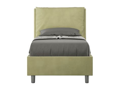 Lit adulte moderne avec coussins rembourrés microfibre Anja Couleur