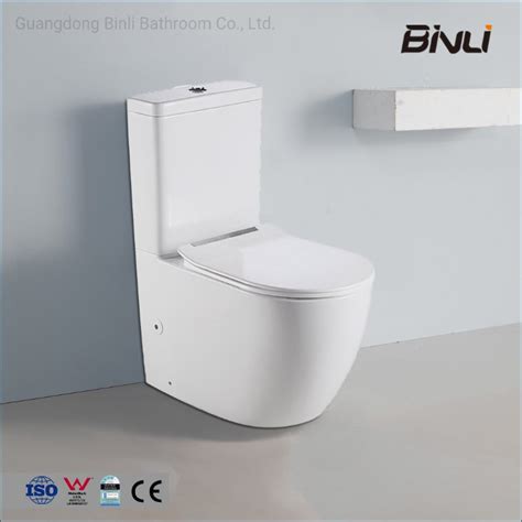 Ceramic Washdown Toilet Rimless Dual Flushing Mm P Trap Two Piece