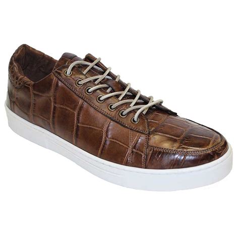 Fennix Adam Italian Brown Alligator Men's Sneakers | Fennix, Sneakers, Alligator