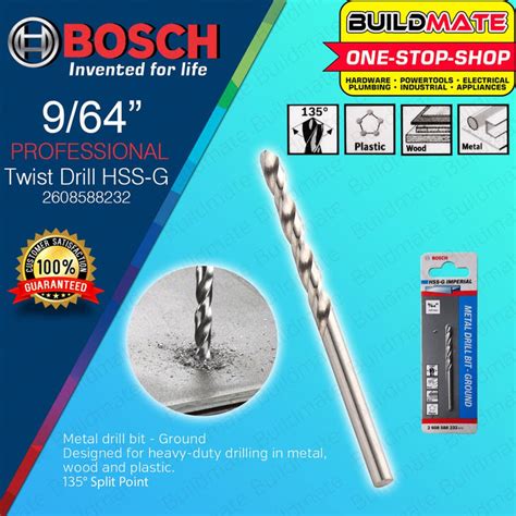 Bosch Original Twist Metal Drill Bit Heavy Duty Hss G 1 8 3 16 5 64 9 — Buildmate