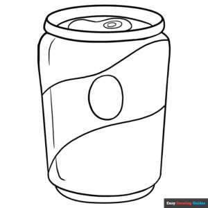 Soda Can Coloring Page | Easy Drawing Guides