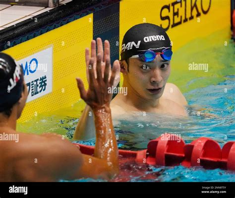 Japanese Swimmer Ryosuke Irie Reacts After Competing Men S 100 Meter