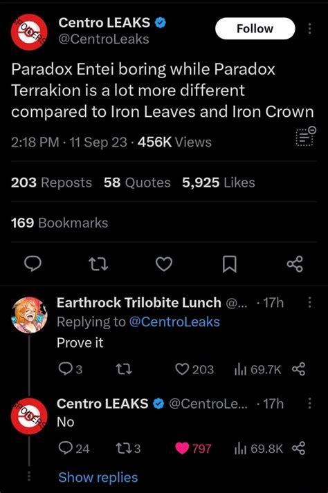 Centro Leaks Centroleaks Foll Paradox Entei Boring While Paradox