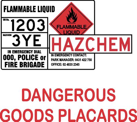 DANGEROUS GOODS PLACARDS | SignBiz