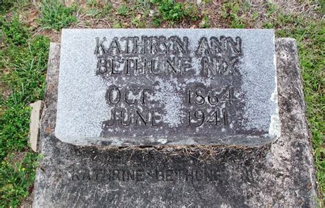 Katherine Ann Bethune Nix M Morial Find A Grave