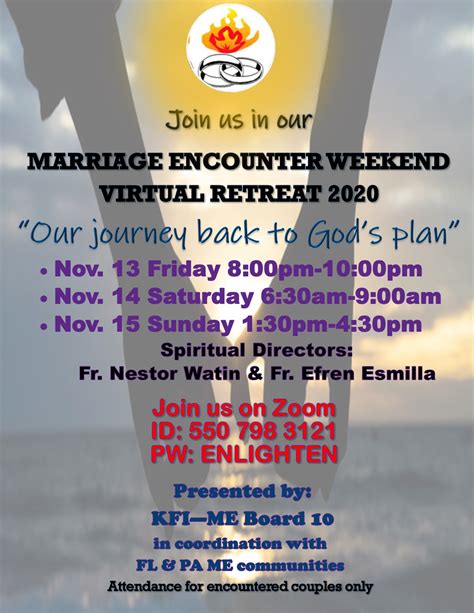 Marriage Encounter Weekend Virtual Retreat 2020