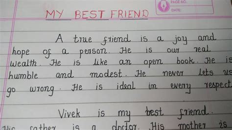 A Few Lines On My Best Friend Short Essay In English Youtube