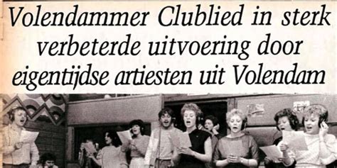 Het Clublied Van Fc Volendam Staantribune