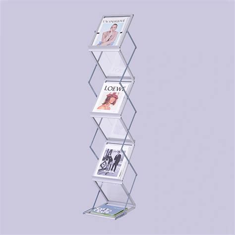 Outdoor A4 Zigzag Brochure Holder Catalogue Banner Stand Exporters