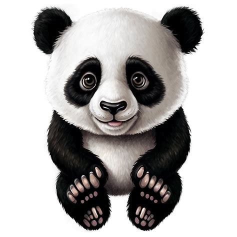 Download Realistic Panda Drawing Png Atw24 | Wallpapers.com