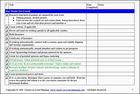 6 Conference Planning Checklist Outline - SampleTemplatess - SampleTemplatess