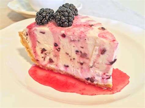 Blackberry Frozen No Bake Pie 5 Oclock Coffee Club