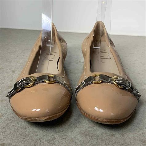 AGL Monika Cap Toe Ballet Flat Nude Tan Womens 8 38 5 Gem