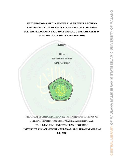 Pdf Skripsi Etheses Uin Malang Ac Idetheses Uin Malang Ac Id