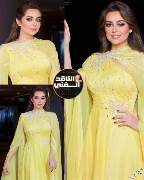 Egyptian Actress Heba Magdy Yellow Dress هبة مجدي