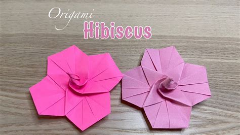 How To Make Origami Hibiscus Flower Easy Origami Instructions YouTube