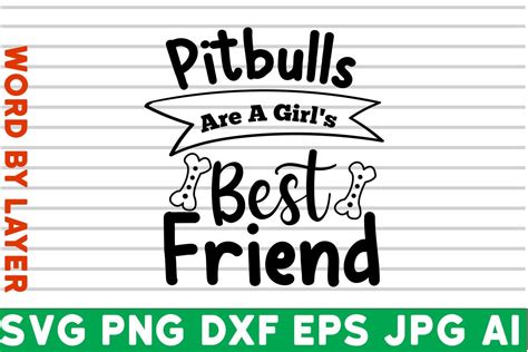 Pitbull S Are A Girl S Best Friend SVG D Graphic By RhDesign Creative