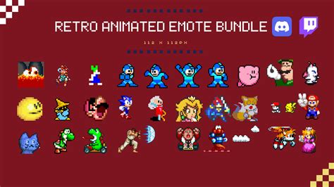 Retro Animated Emote Bundle Twitch Emotes Discord Emotes Etsy Uk